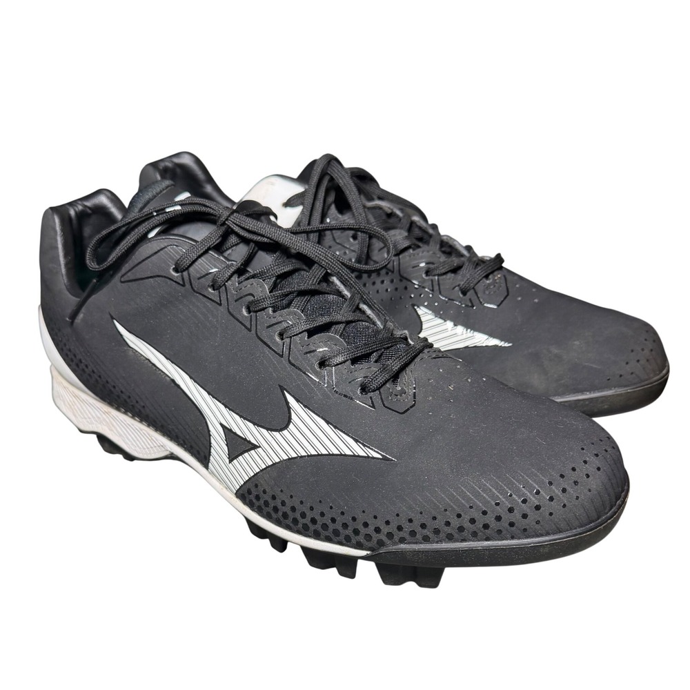 Mizuno Ambition 2 Low Baseball Cleats Black White 11GP222109 Mens Size 12